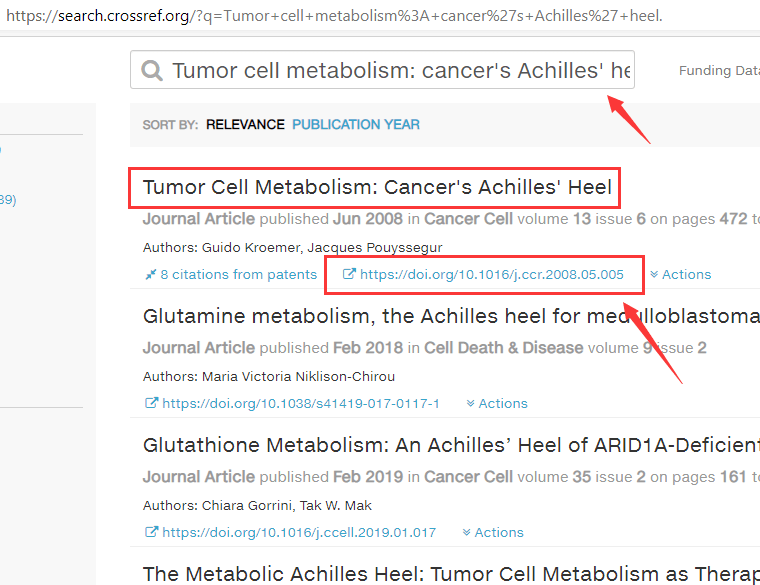 crossref search